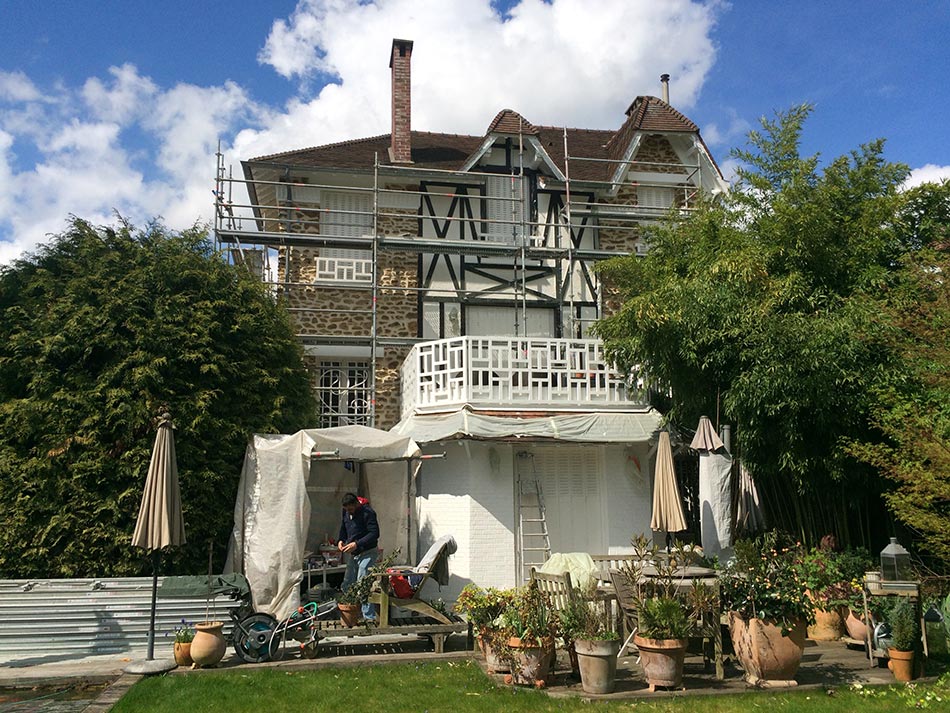 Rénovation des façades d'une maison de maitre à La Varenne-Saint-Hilaire - Avant